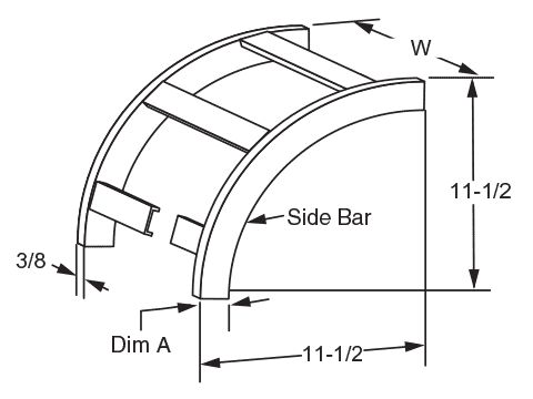 90° Bar Type Cable Rack Turn with outside bend