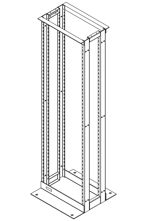 Welded Steel 4-postServer Frame 