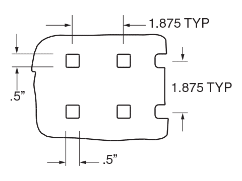 side panel hole pattern